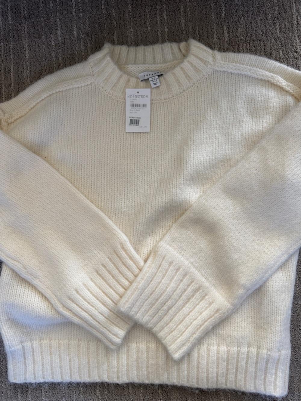 Nordstrom Cream Knit Crewneck Sweater